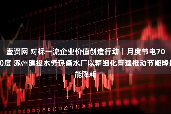 壹资网 对标一流企业价值创造行动丨月度节电7000度 涿州建投水务热备水厂以精细化管理推动节能降耗